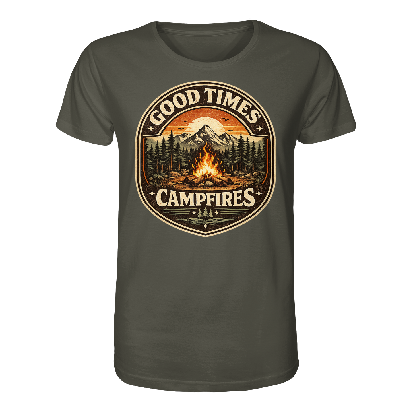 Clever Outdoor Good Times Campfires - Organic Shirt