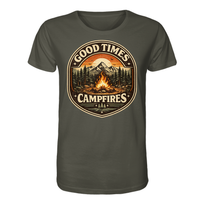 Clever Outdoor Good Times Campfires - Organic Shirt