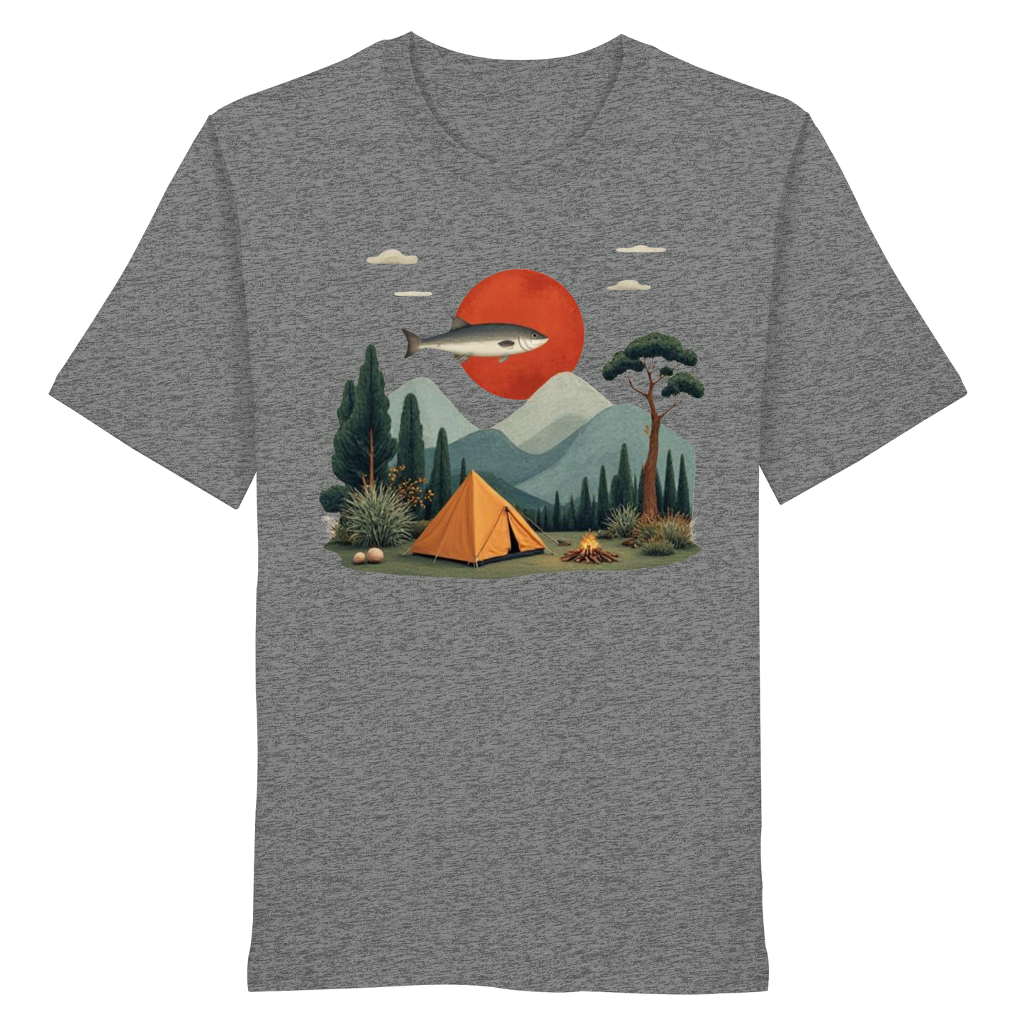 Clever Outdoor Red Sun Fish - Organic Shirt