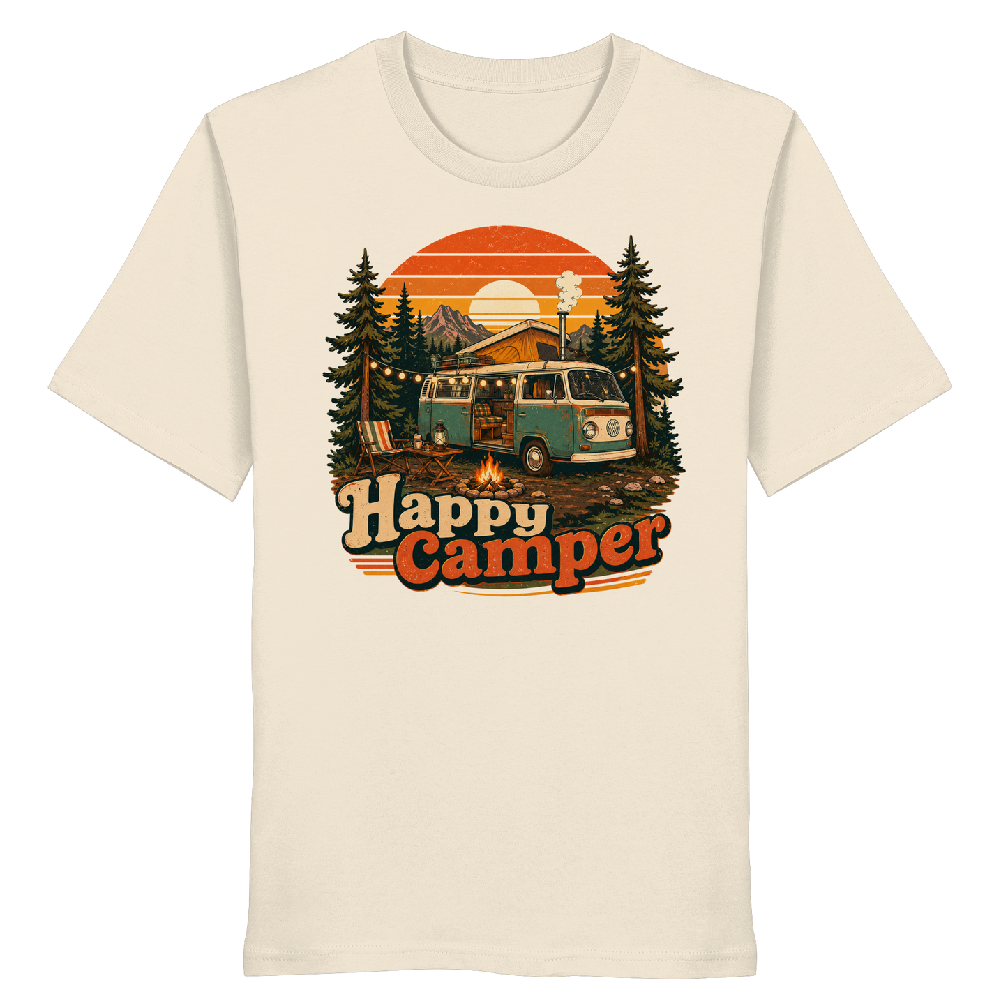 Clever Outdoor Happy Camper - Organic Shirt