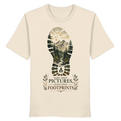 Clever Outdoor Take Only Pictures Leave Only Footprints - Organic Shirt