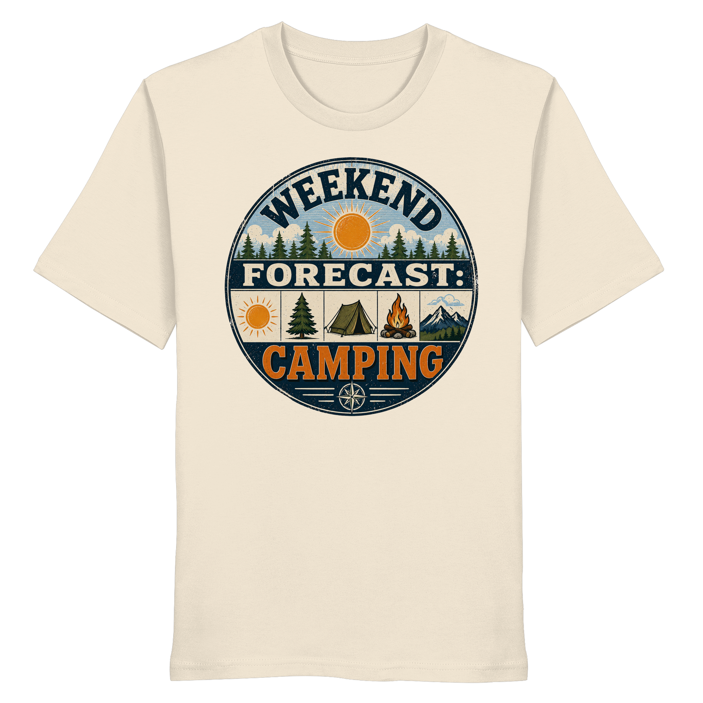 Clever Outdoor Weekend Forecast Camping - Organic Shirt