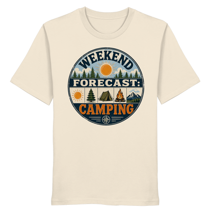 Clever Outdoor Weekend Forecast Camping - Organic Shirt