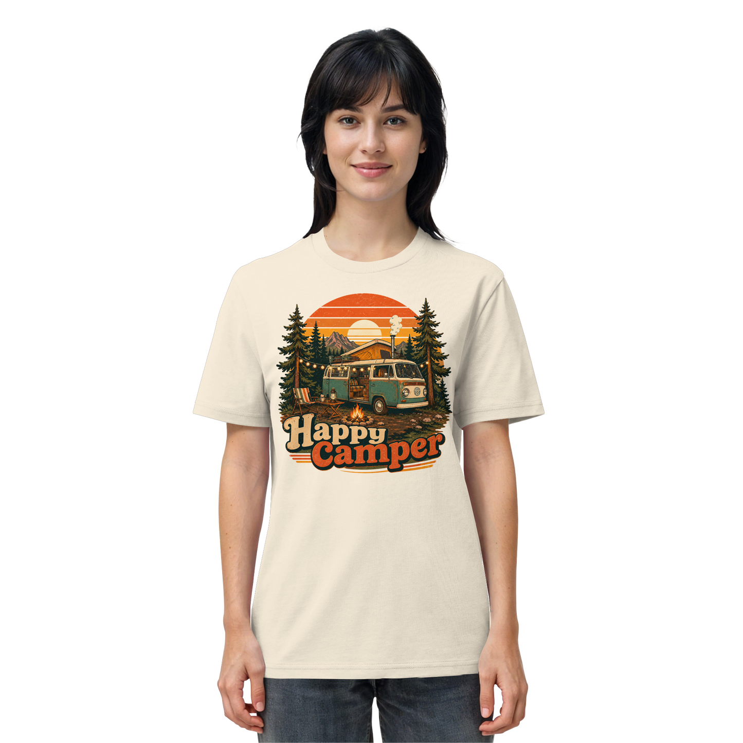 Clever Outdoor Happy Camper - Organic Shirt