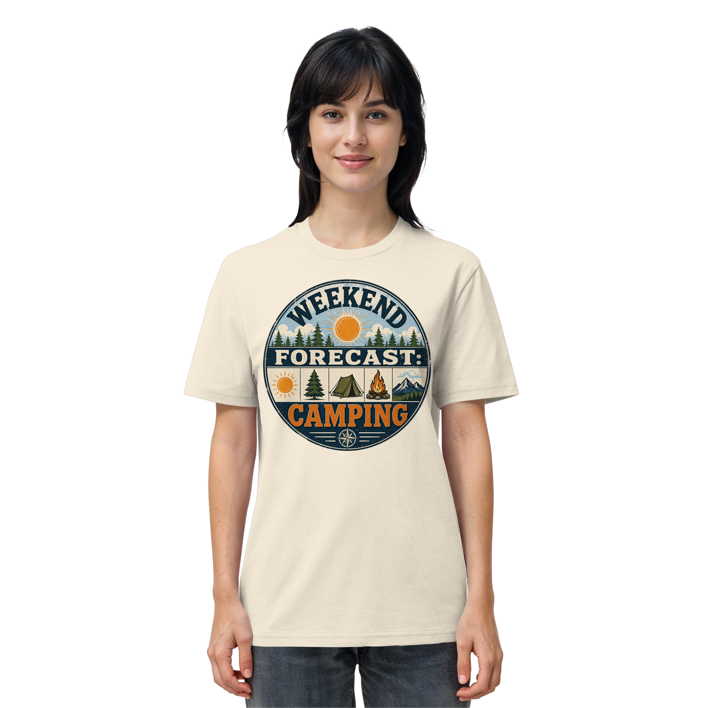 Clever Outdoor Weekend Forecast Camping - Organic Shirt