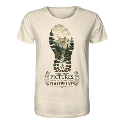 Clever Outdoor Take Only Pictures Leave Only Footprints - Organic Shirt