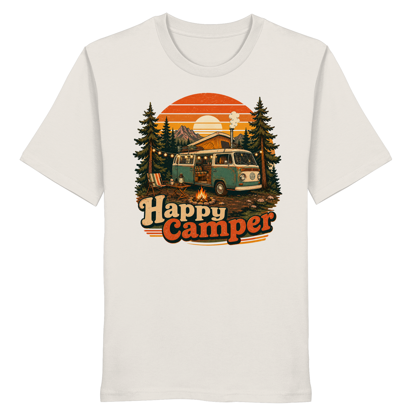 Clever Outdoor Happy Camper - Organic Shirt