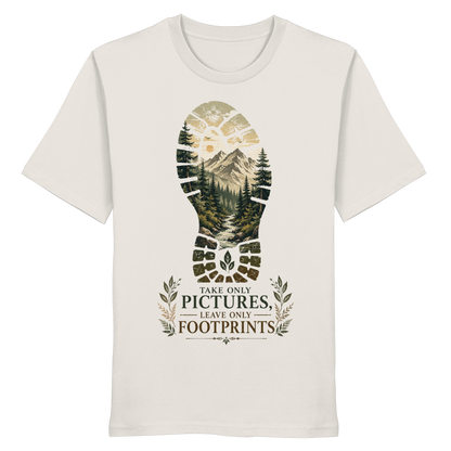 Clever Outdoor Take Only Pictures Leave Only Footprints - Organic Shirt