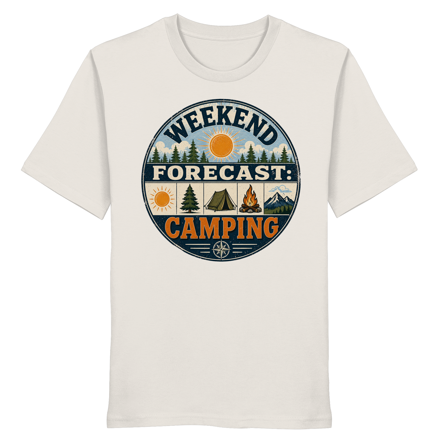 Clever Outdoor Weekend Forecast Camping - Organic Shirt