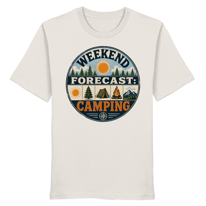 Clever Outdoor Weekend Forecast Camping - Organic Shirt