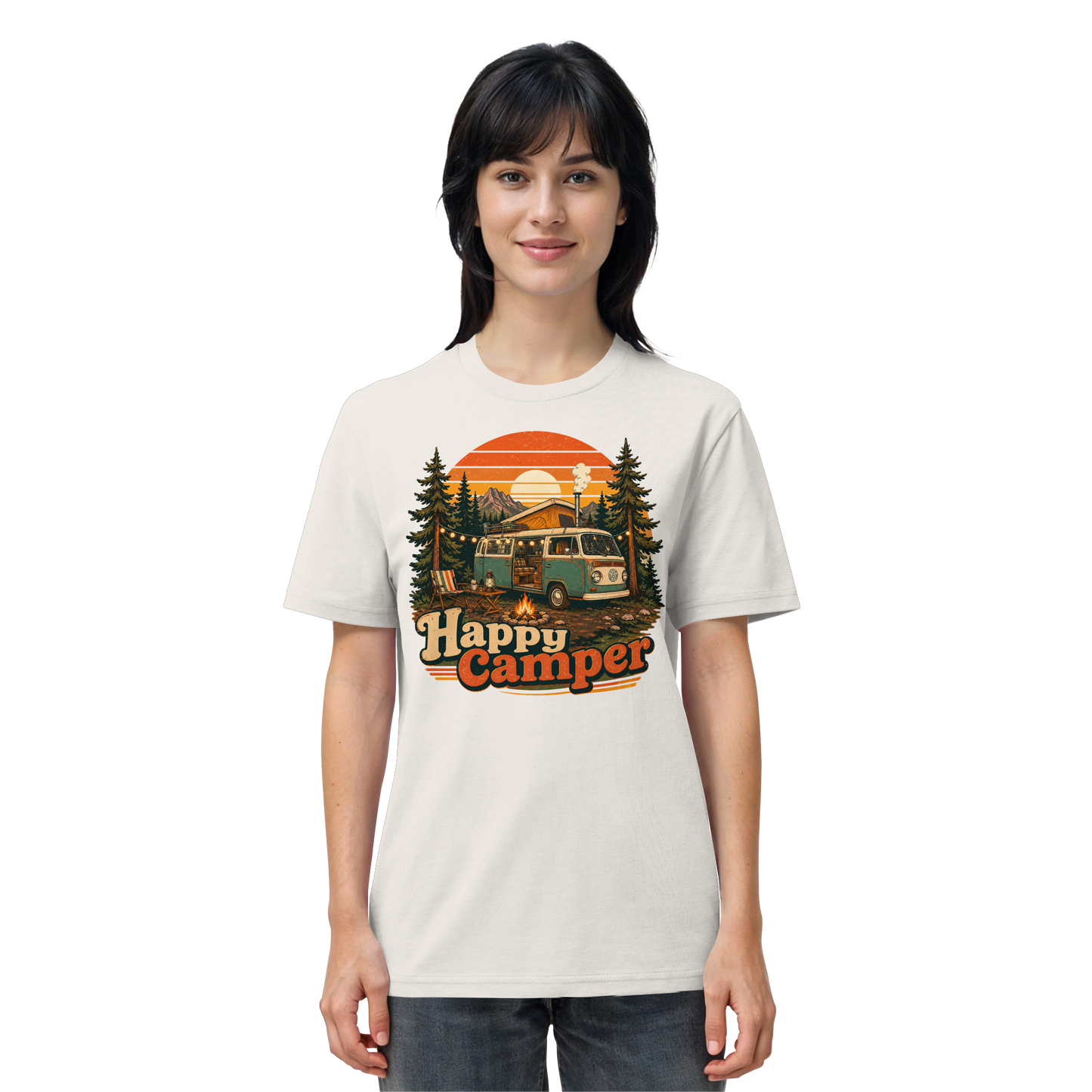 Clever Outdoor Happy Camper - Organic Shirt
