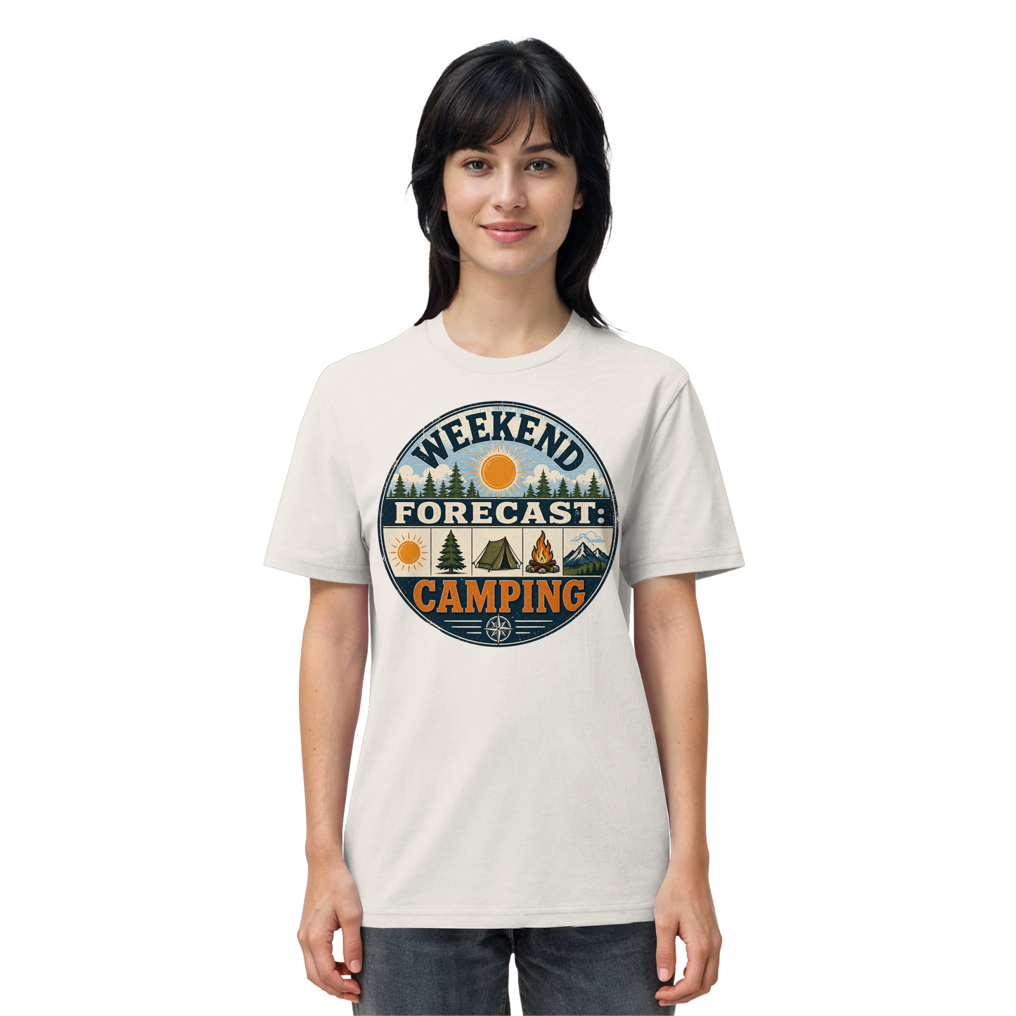 Clever Outdoor Weekend Forecast Camping - Organic Shirt