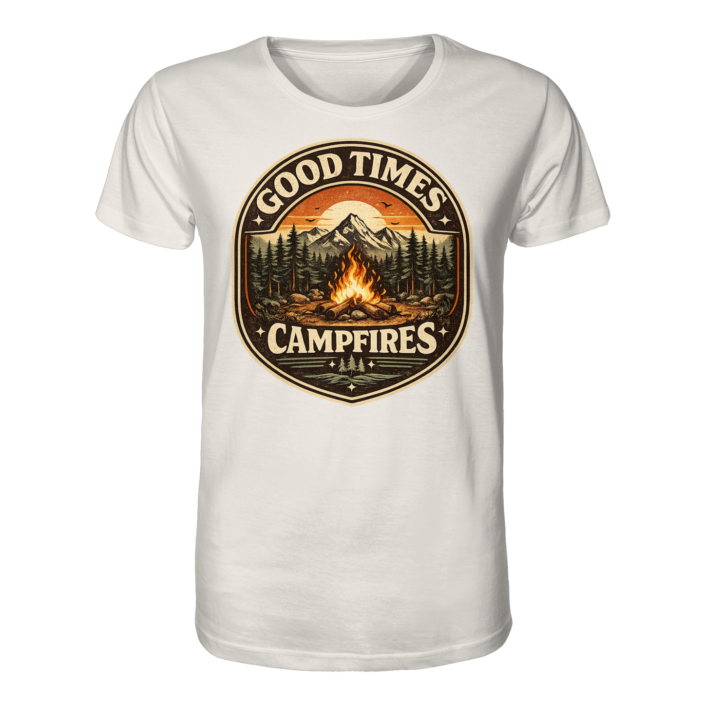 Clever Outdoor Good Times Campfires - Organic Shirt