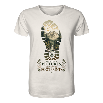 Clever Outdoor Take Only Pictures Leave Only Footprints - Organic Shirt