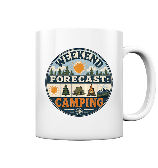 Clever Outdoor Weekend Forecast Camping - Tasse glossy - clever-outdoor.de