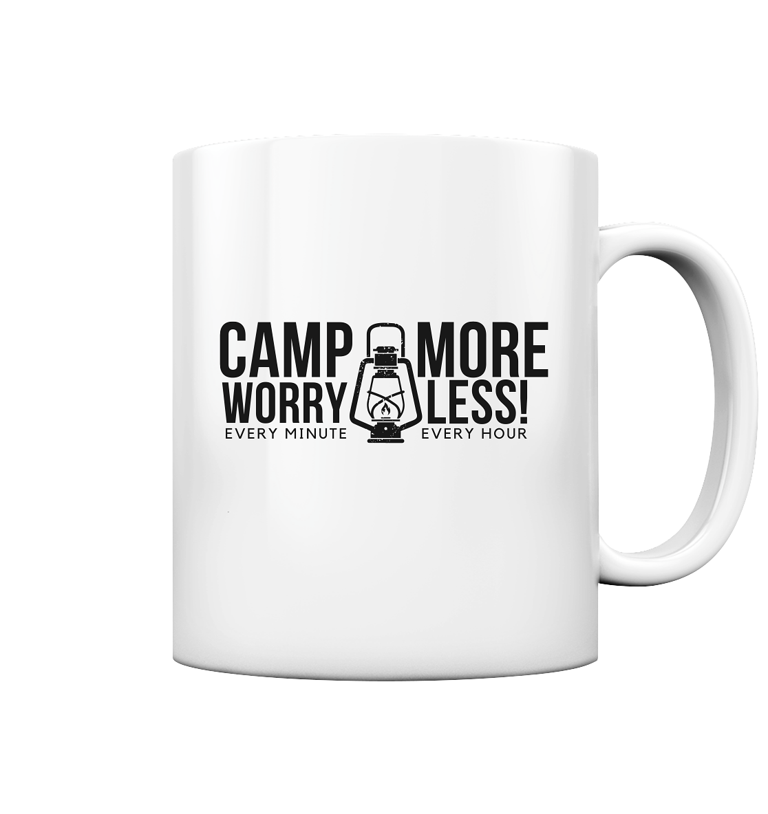 Clever Outdoor Camp More Worry Less  - Tasse glossy