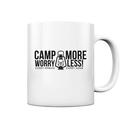 Clever Outdoor Camp More Worry Less  - Tasse glossy