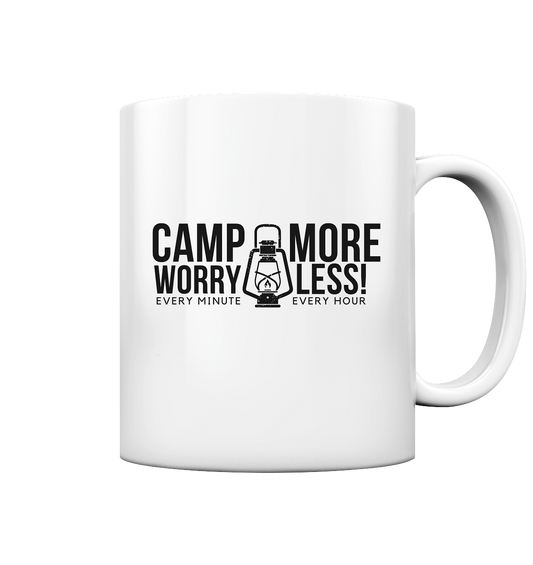 Clever Outdoor Camp More Worry Less  - Tasse glossy - clever-outdoor.de