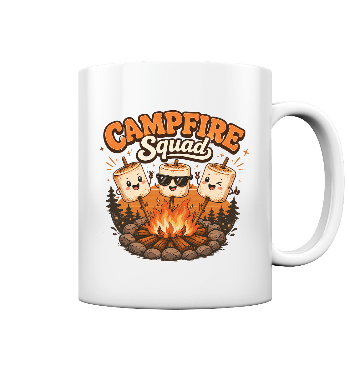 Clever Outdoor Campfire Squad - Tasse glossy
