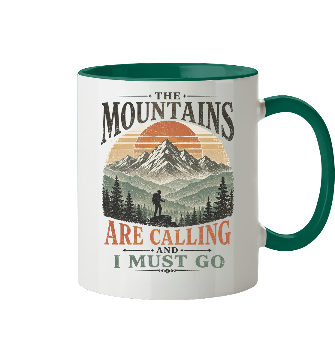 Clever Outdoor The Mountains Are Calling And I Must Go - Tasse zweifarbig