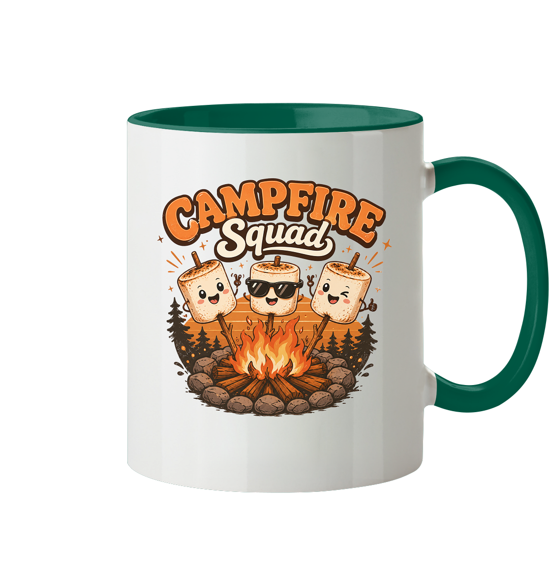 Clever Outdoor Campfire Squad - Tasse zweifarbig