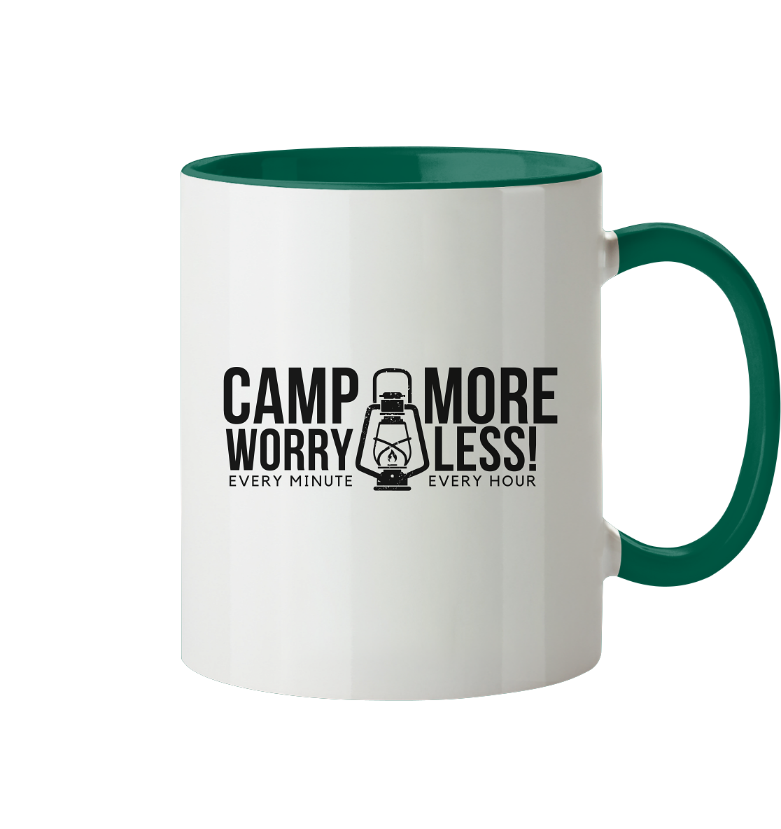 Clever Outdoor Camp More Worry Less  - Tasse zweifarbig