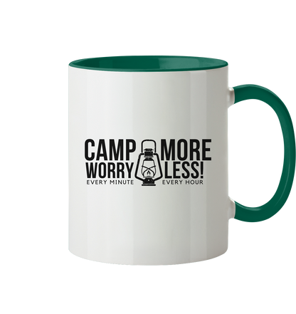 Clever Outdoor Camp More Worry Less  - Tasse zweifarbig