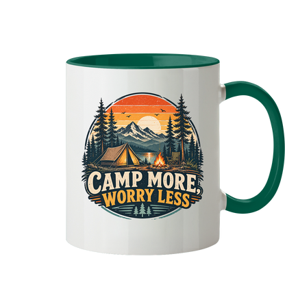 Clever Outdoor Camp More Worry Less - Tasse zweifarbig