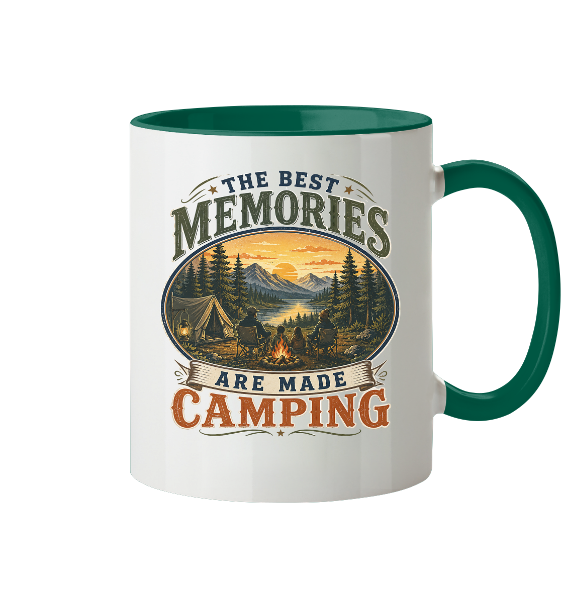 Clever Outdoor The Best Memories Are Made Camping - Tasse zweifarbig