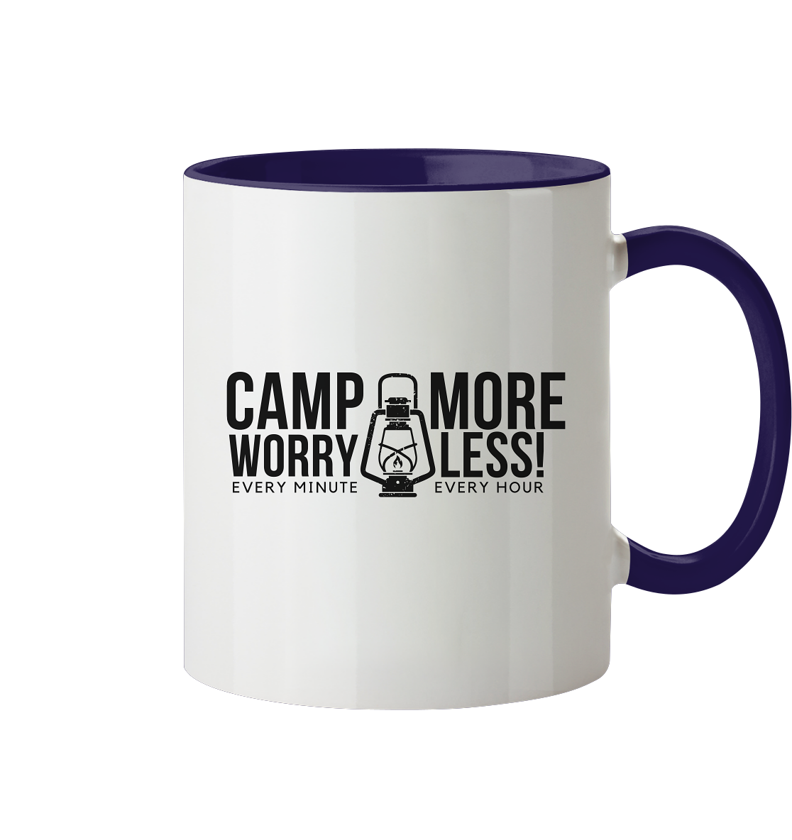 Clever Outdoor Camp More Worry Less  - Tasse zweifarbig