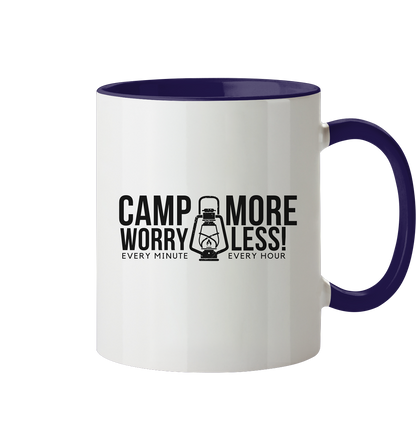 Clever Outdoor Camp More Worry Less  - Tasse zweifarbig