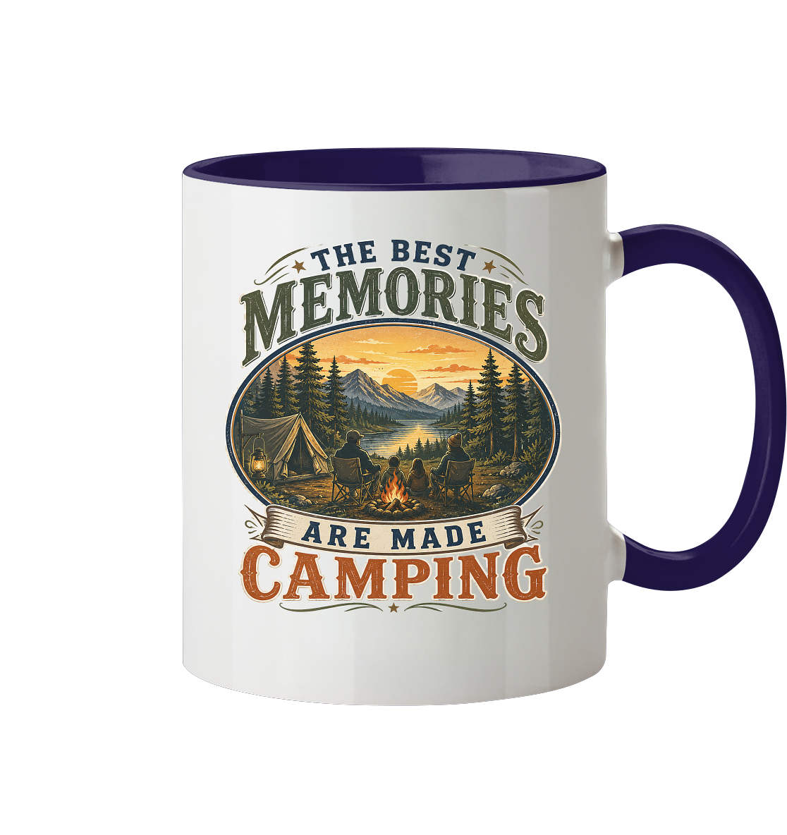 Clever Outdoor The Best Memories Are Made Camping - Tasse zweifarbig