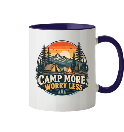 Clever Outdoor Camp More Worry Less - Tasse zweifarbig