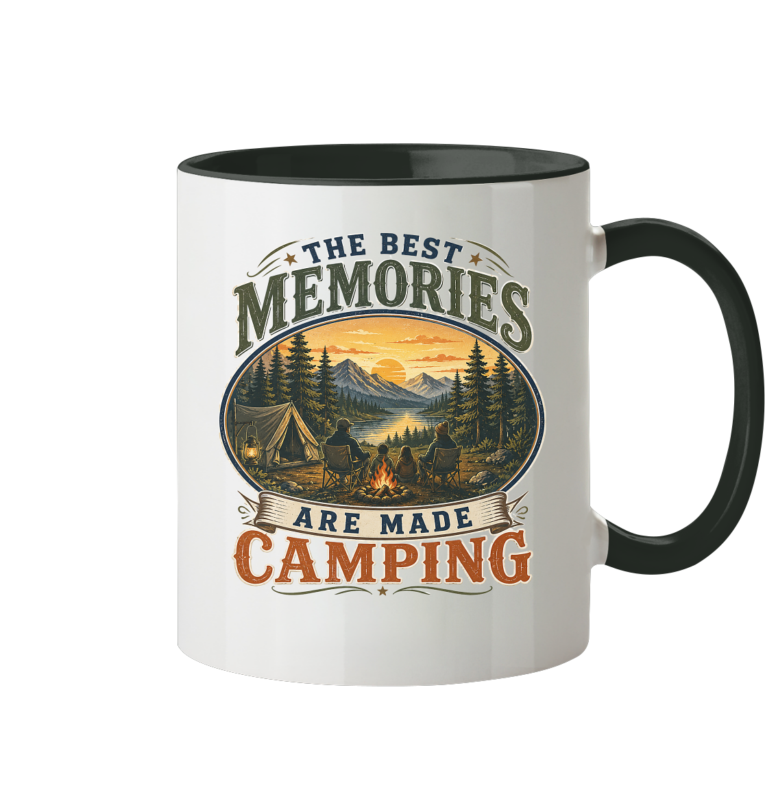 Clever Outdoor The Best Memories Are Made Camping - Tasse zweifarbig