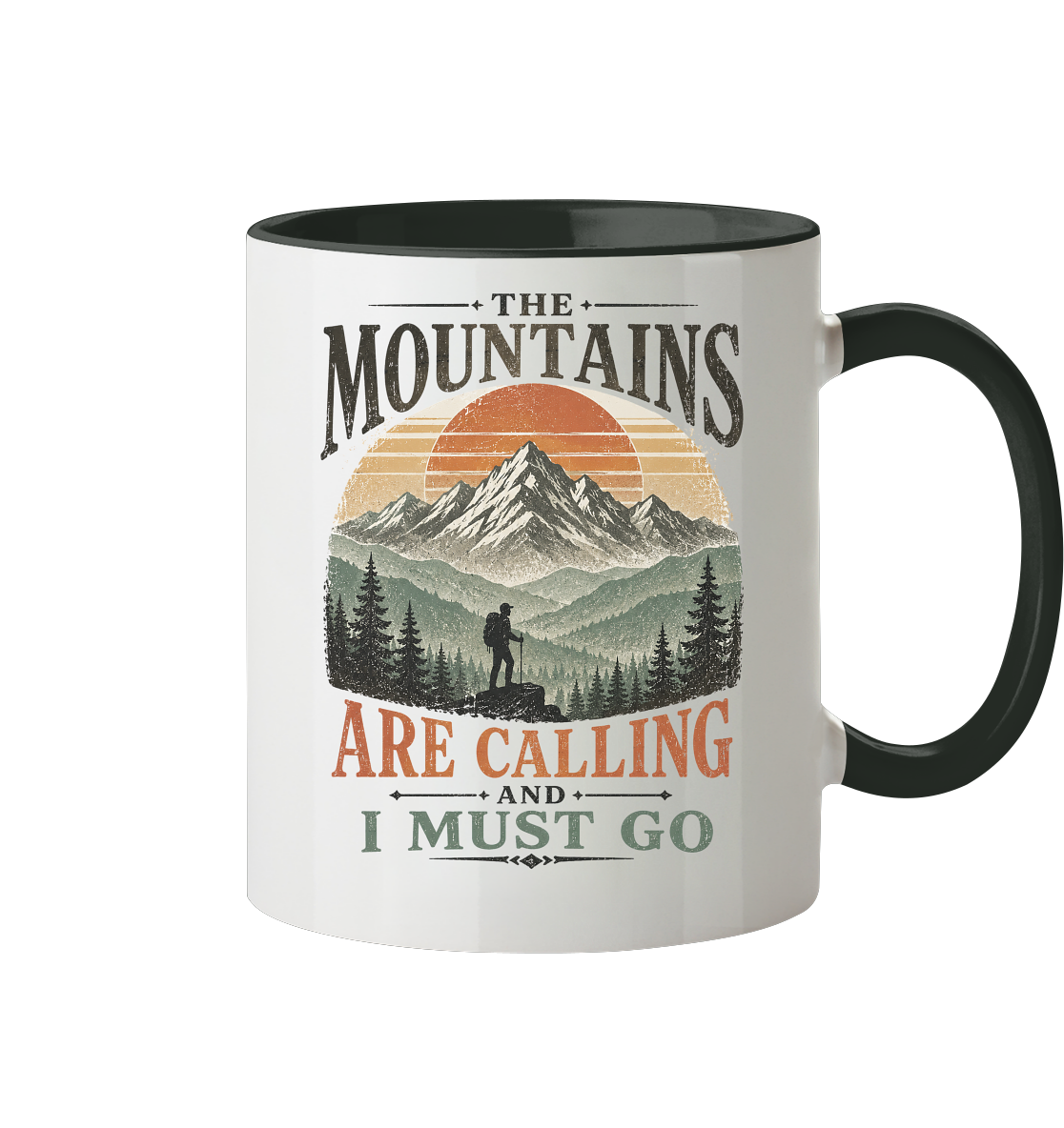 Clever Outdoor The Mountains Are Calling And I Must Go - Tasse zweifarbig
