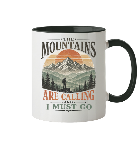 Clever Outdoor The Mountains Are Calling And I Must Go - Tasse zweifarbig - clever-outdoor.de