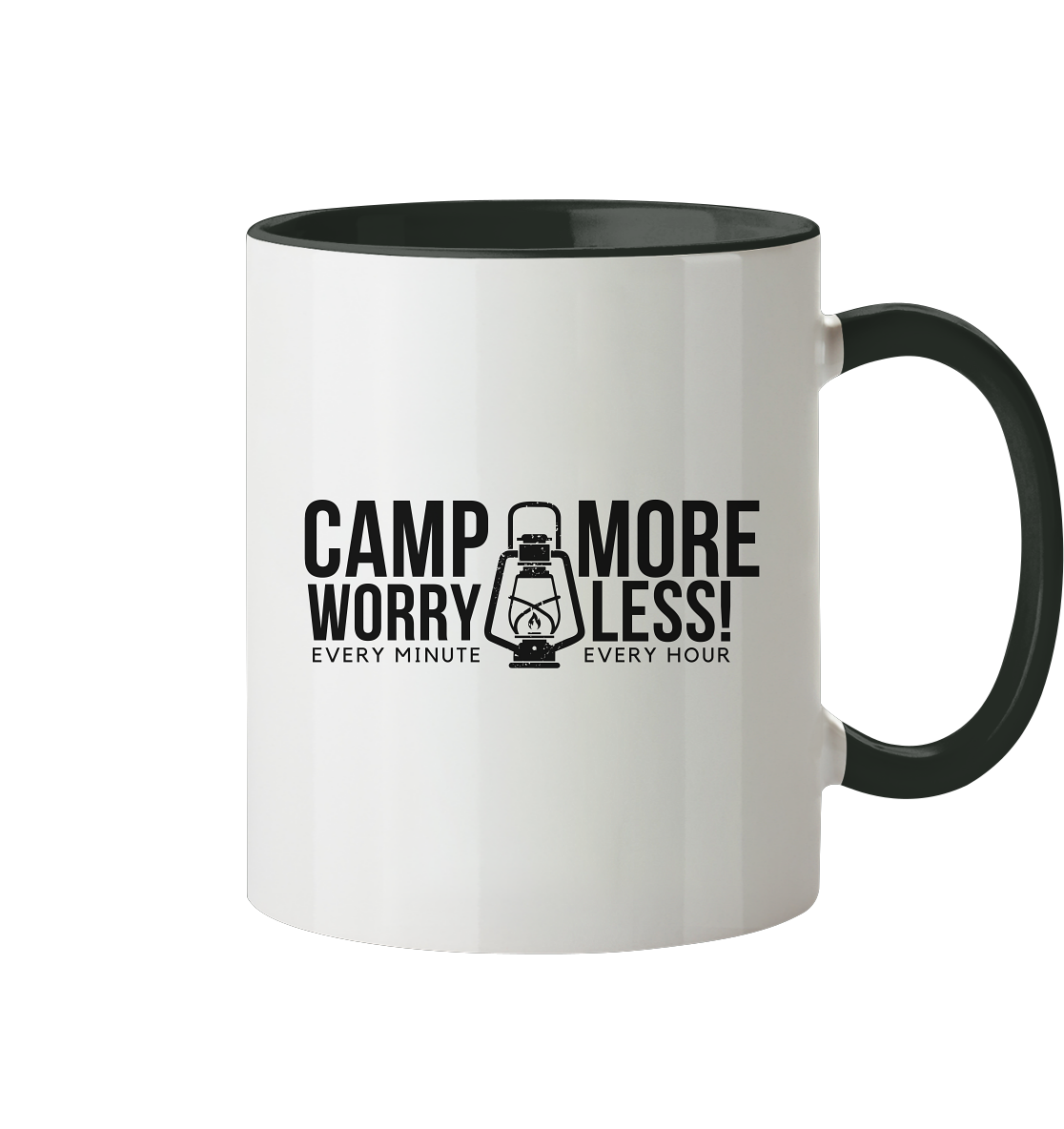 Clever Outdoor Camp More Worry Less  - Tasse zweifarbig