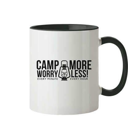 Clever Outdoor Camp More Worry Less  - Tasse zweifarbig