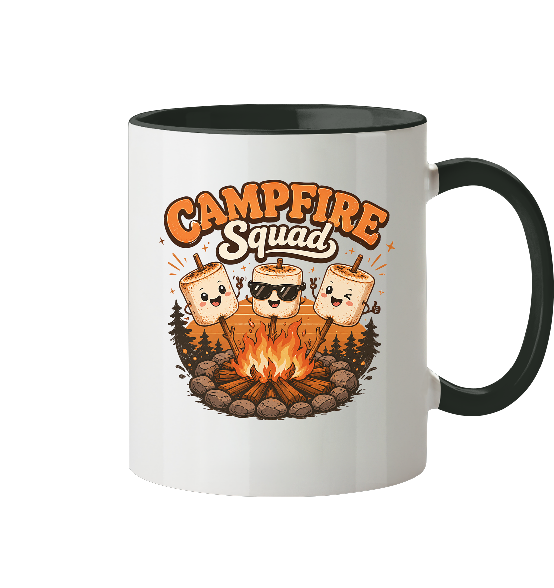 Clever Outdoor Campfire Squad - Tasse zweifarbig