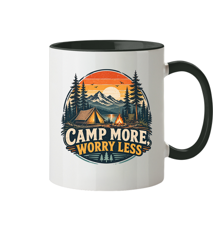 Clever Outdoor Camp More Worry Less - Tasse zweifarbig