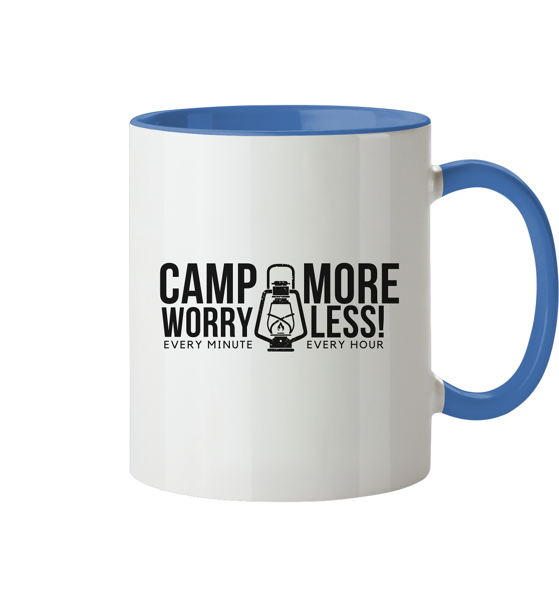 Clever Outdoor Camp More Worry Less  - Tasse zweifarbig