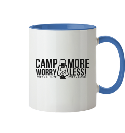 Clever Outdoor Camp More Worry Less  - Tasse zweifarbig
