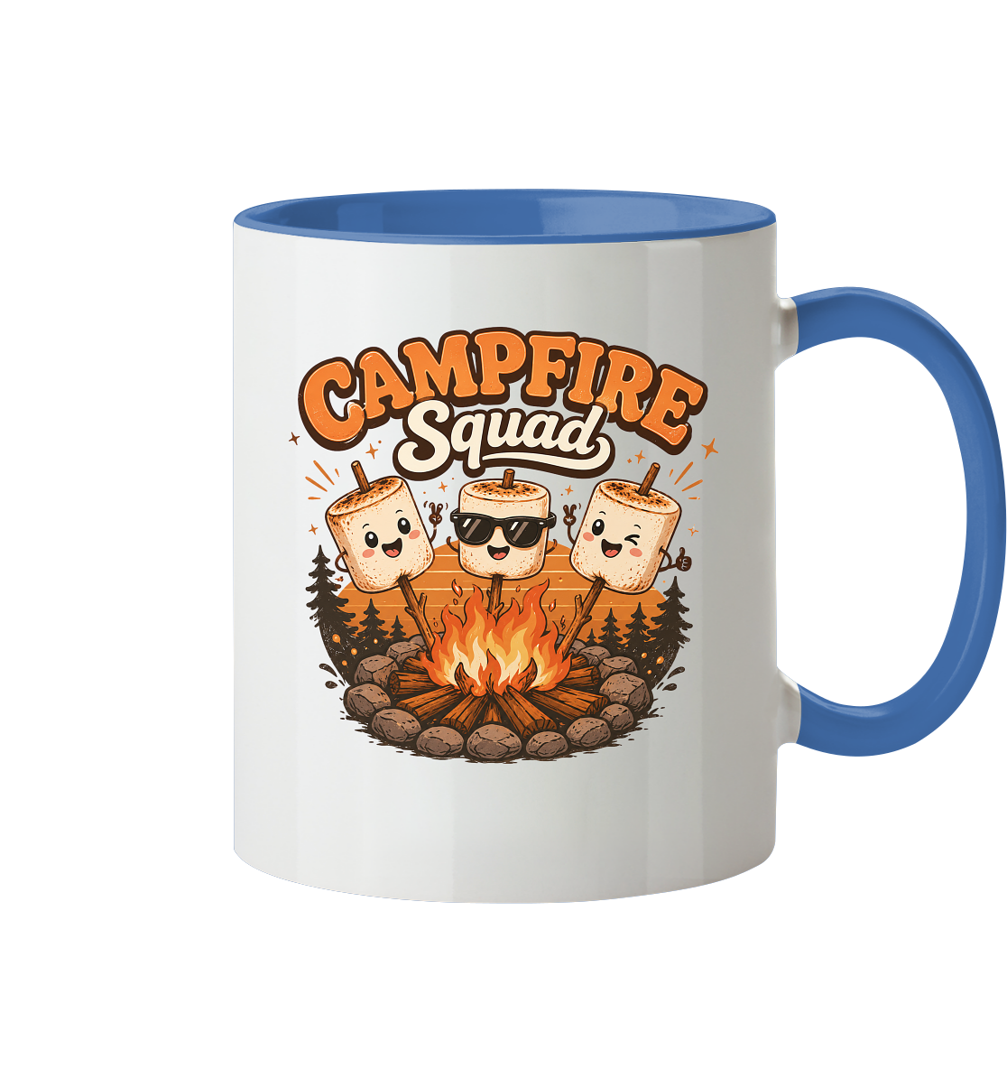 Clever Outdoor Campfire Squad - Tasse zweifarbig