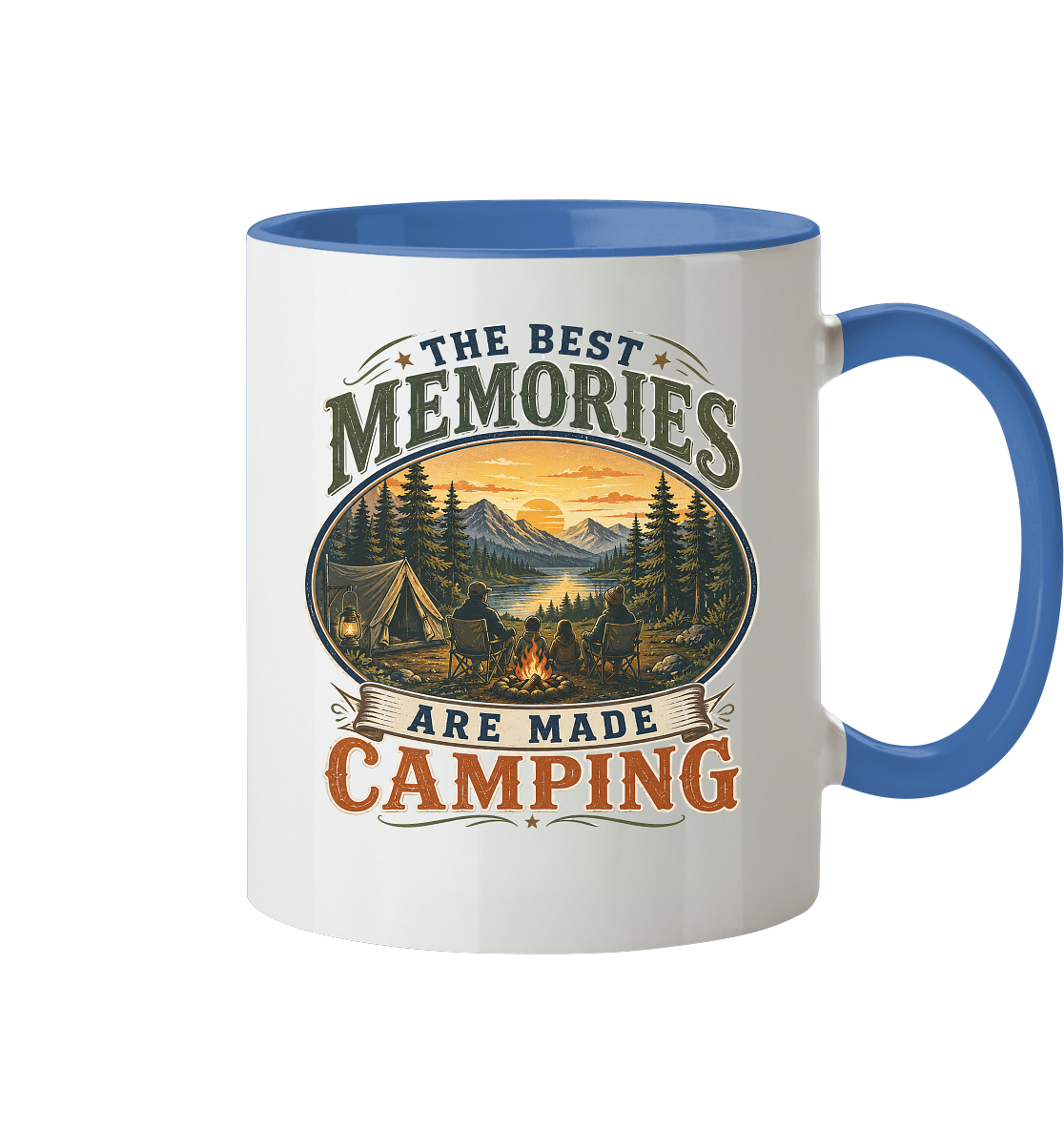 Clever Outdoor The Best Memories Are Made Camping - Tasse zweifarbig