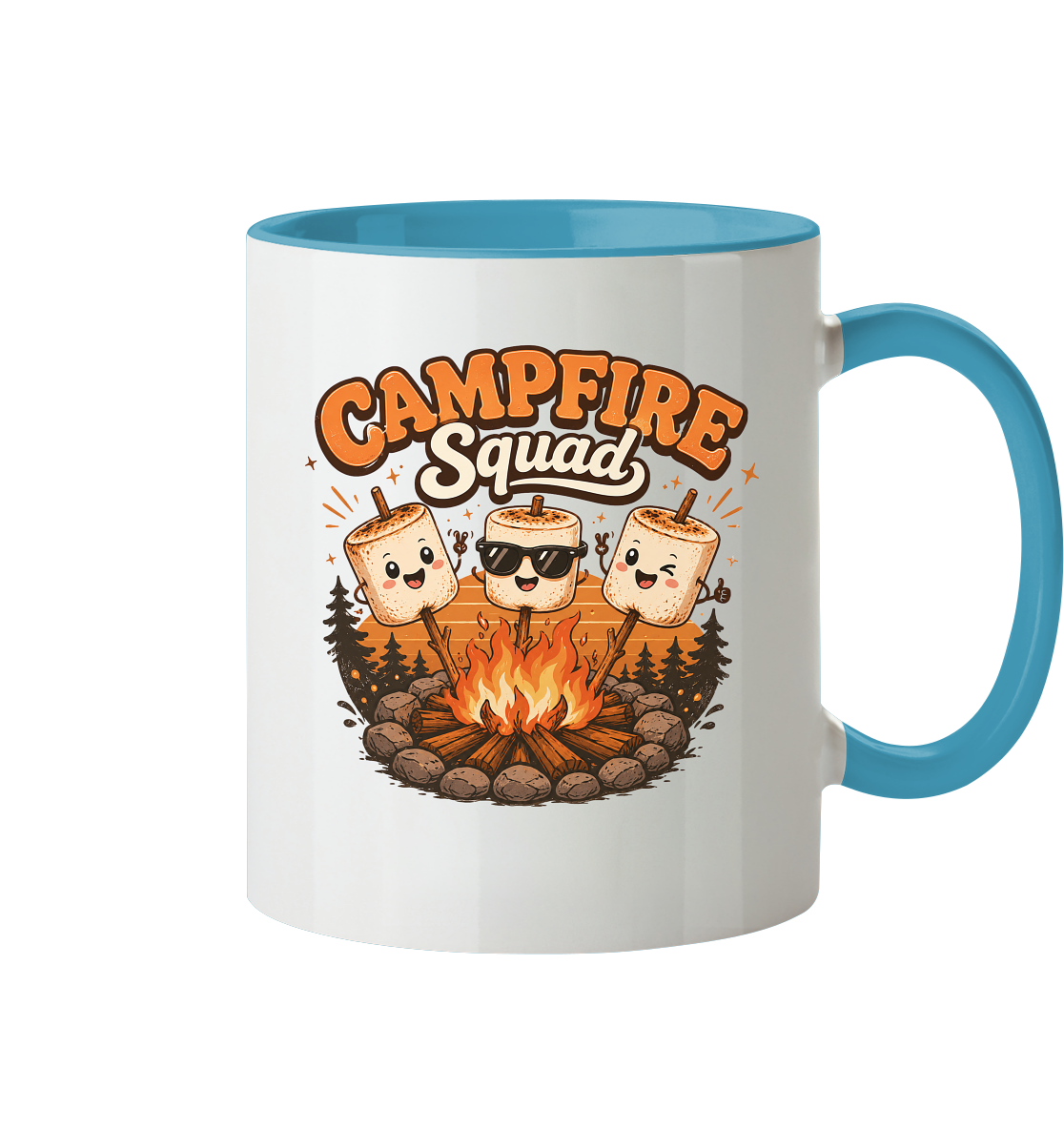 Clever Outdoor Campfire Squad - Tasse zweifarbig