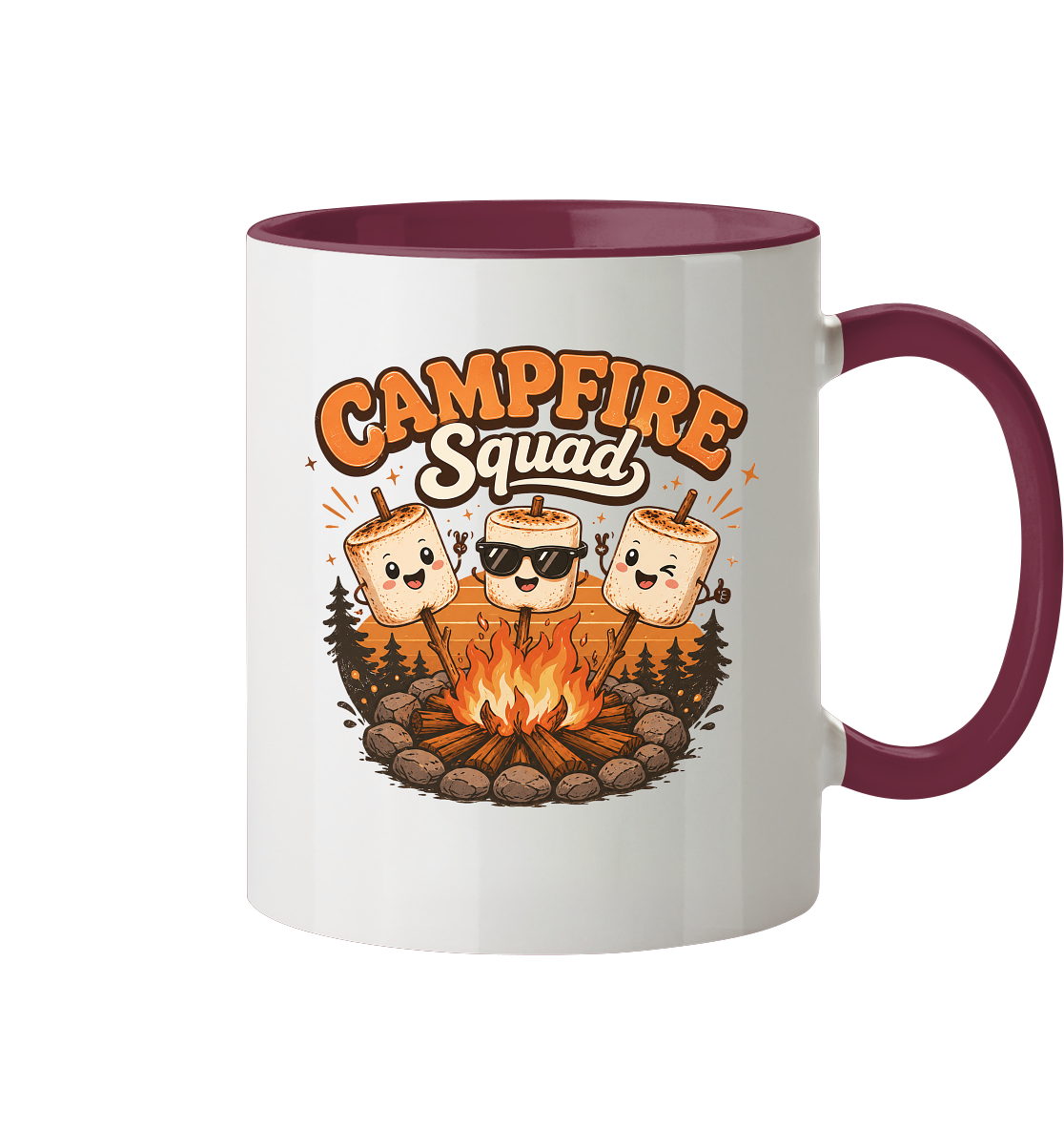 Clever Outdoor Campfire Squad - Tasse zweifarbig