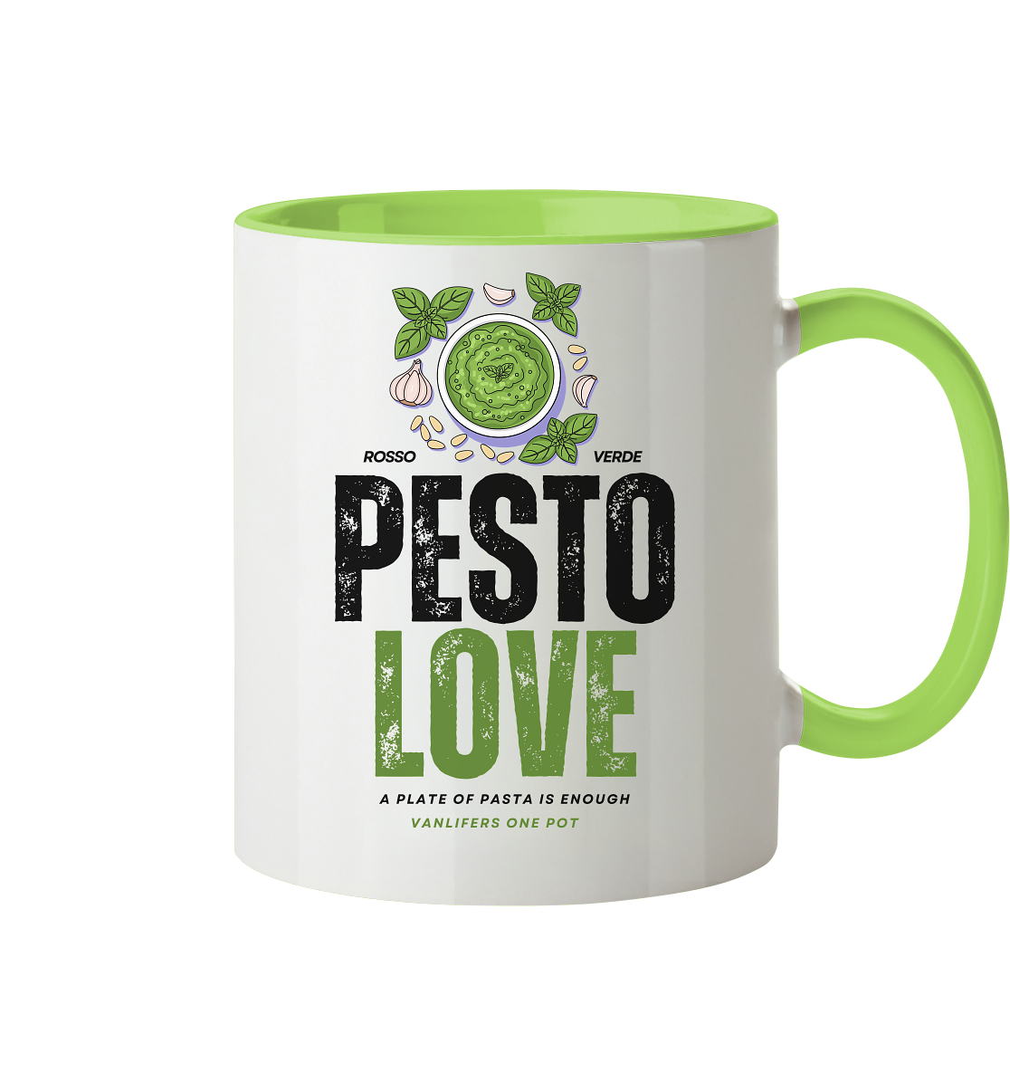 Clever Outdoor Pesto Love - Tasse zweifarbig