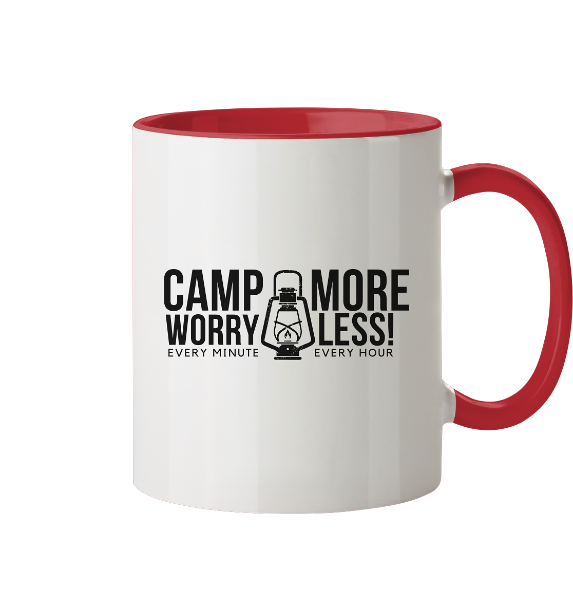 Clever Outdoor Camp More Worry Less  - Tasse zweifarbig