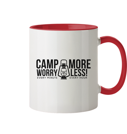 Clever Outdoor Camp More Worry Less  - Tasse zweifarbig