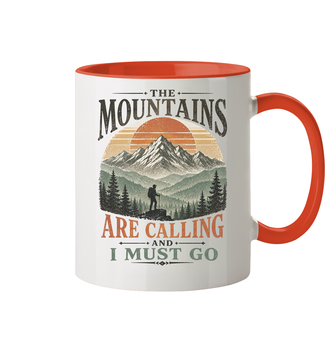 Clever Outdoor The Mountains Are Calling And I Must Go - Tasse zweifarbig